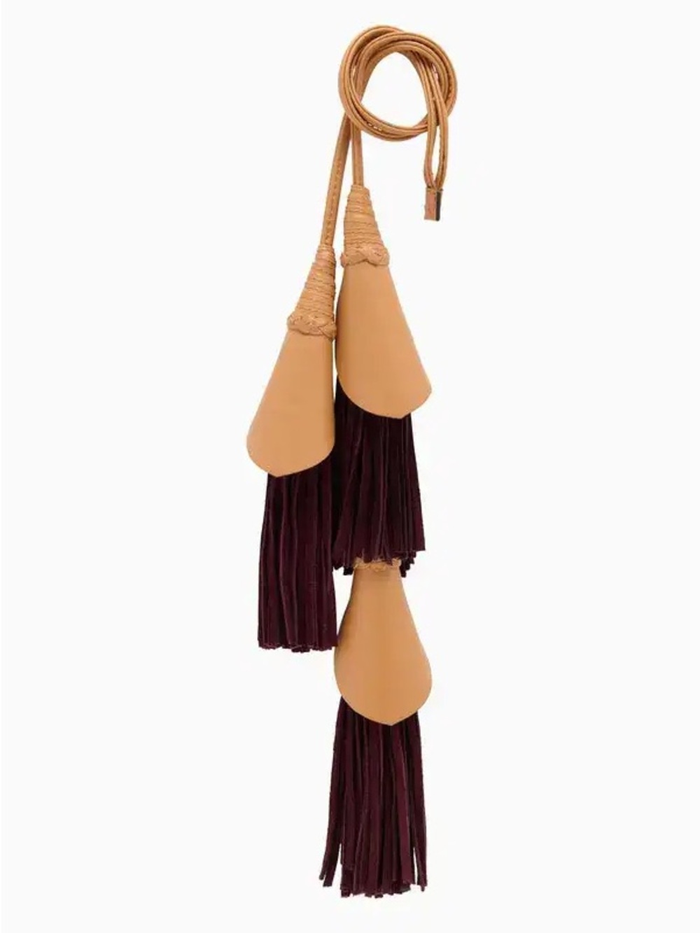 Ulla Johnson Lily Raffia Charm Bordeaux NWT Leather One Size